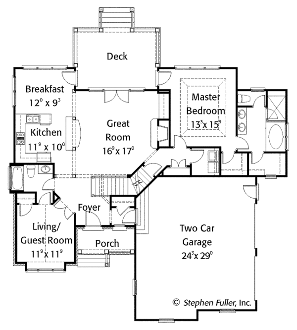 Home Plan - Craftsman Floor Plan - Main Floor Plan #429-366