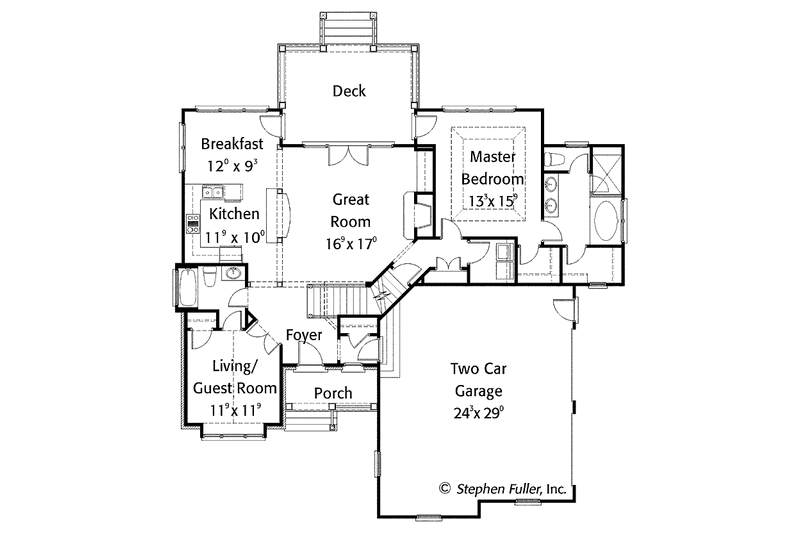 Dream House Plan - Floor Plan - Main Floor for Craftsman House Plan #429-366 - 3 bed, 3 bath