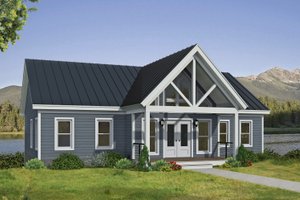Country Exterior - Front Elevation Plan #932-1114
