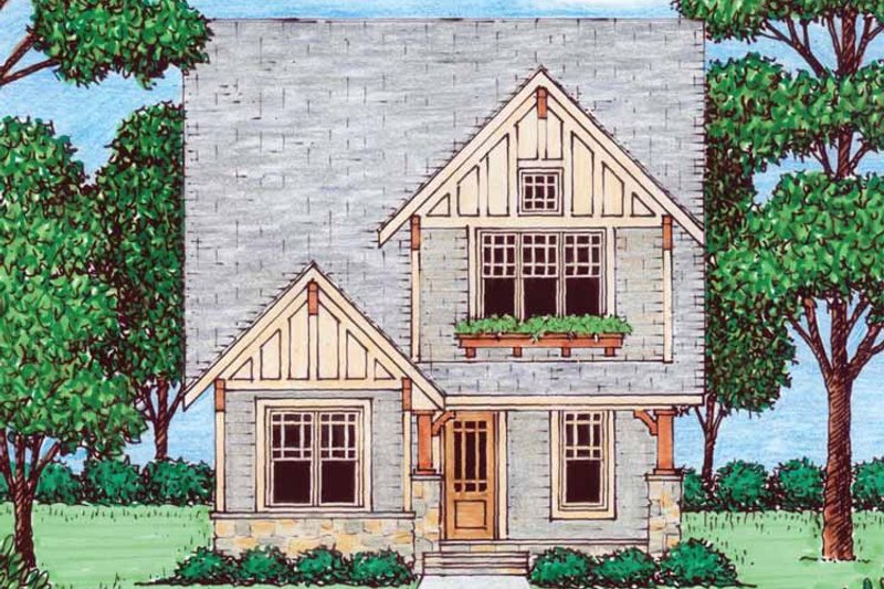 Dream House Plan - Craftsman Exterior - Front Elevation Plan #413-905