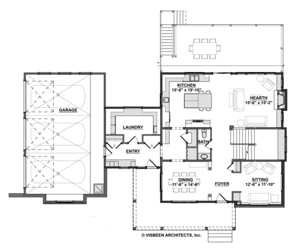 Architectural House Design - Contemporary Floor Plan - Main Floor Plan #928-273