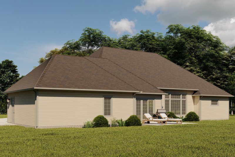 House Plan Design - Exterior - Rear Elevation for Traditional House Plan #1064-203 - 4 bed, 3 bath