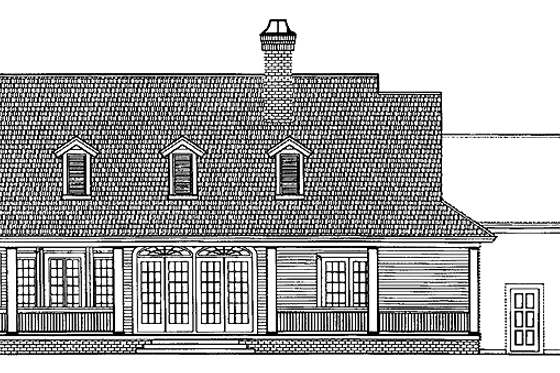 Exterior - Rear Elevation for Colonial House Plan #930-225 - 3 bed, 2 bath