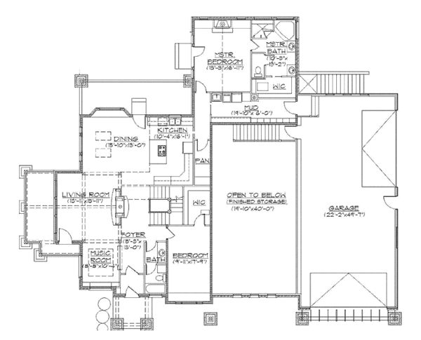 Dream House Plan - Craftsman Floor Plan - Main Floor Plan #945-114