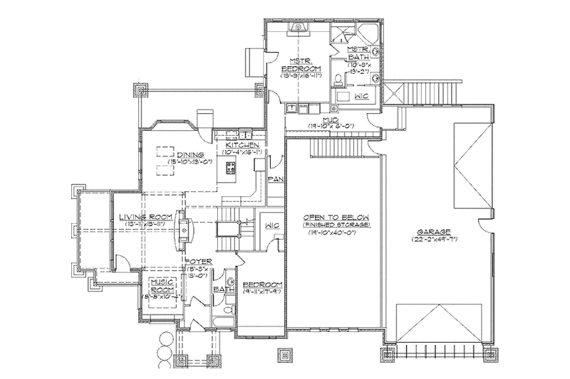 Dream House Plan - Floor Plan - Main Floor for Craftsman House Plan #945-114 - 2 bed, 2 bath