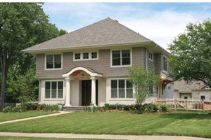 Exterior - Front Elevation 4 for Colonial House Plan #928-220 - 5 bed, 3.5 bath