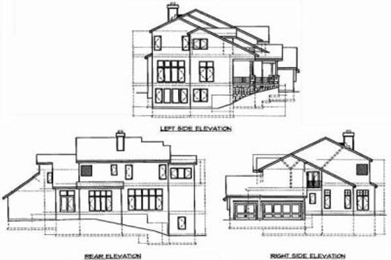 Exterior - Rear Elevation for Bungalow House Plan #67-274 - 4 bed, 4 bath