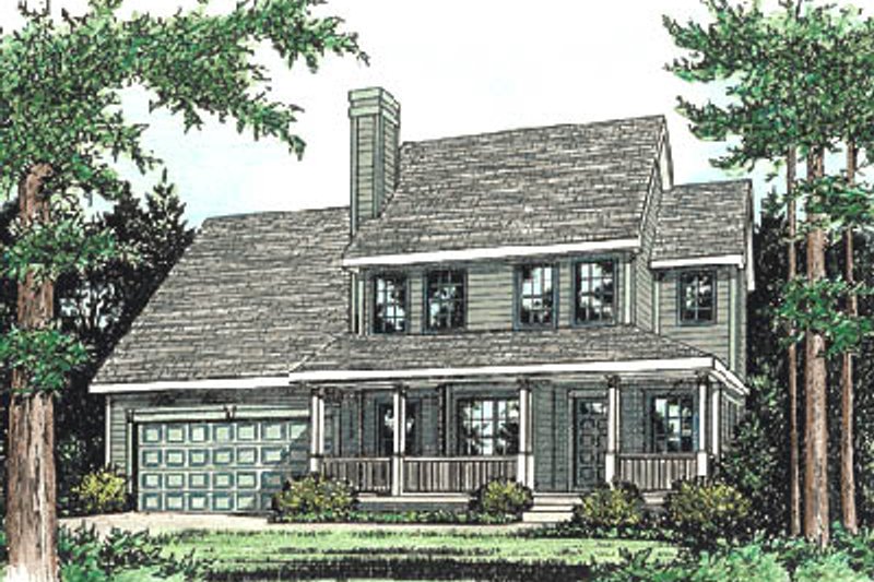 House Design - Country Exterior - Front Elevation Plan #20-236