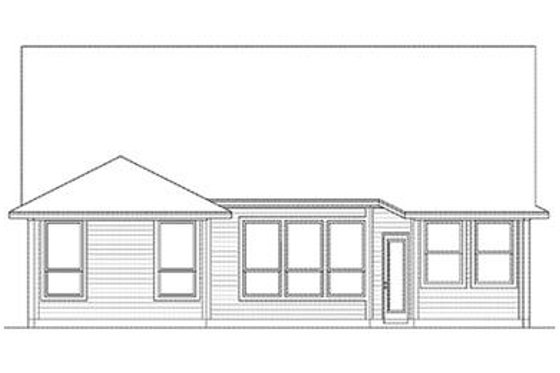 Exterior - Rear Elevation for Craftsman House Plan #84-263 - 3 bed, 2 bath