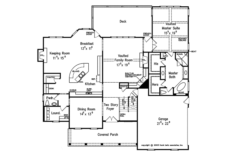 Architectural House Design - Floor Plan - Main Floor for Country House Plan #927-361 - 4 bed, 3.5 bath