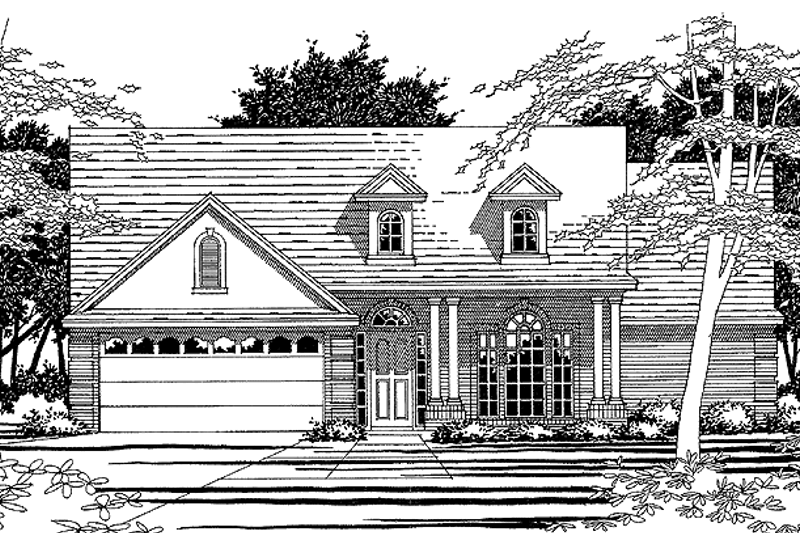 Home Plan - Country Exterior - Front Elevation Plan #472-54