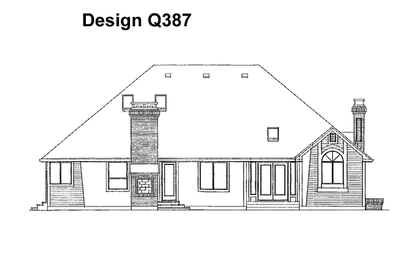 Dream House Plan - Exterior - Rear Elevation for Ranch House Plan #47-825 - 3 bed, 2.5 bath