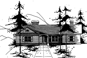 Ranch Exterior - Front Elevation Plan #30-294