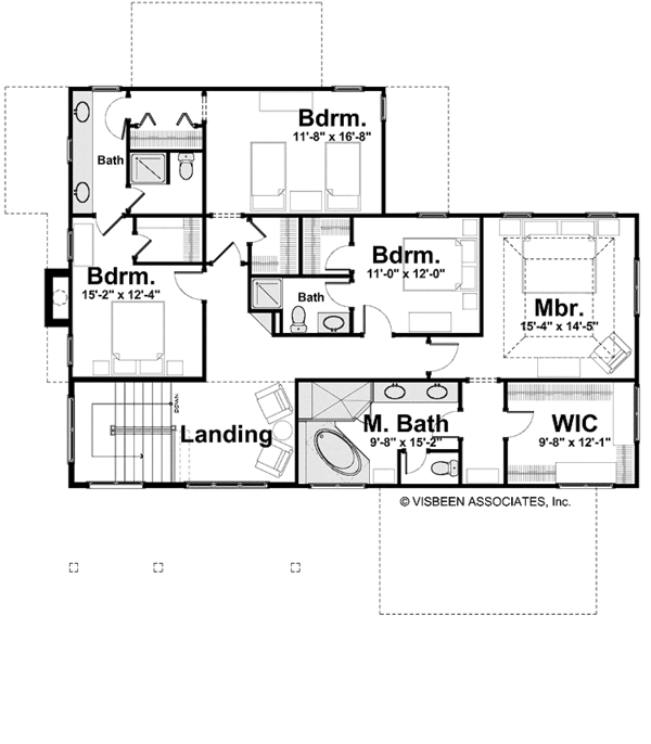 House Plan Design - Craftsman Floor Plan - Upper Floor Plan #928-186