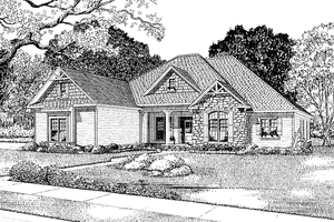 Country Exterior - Front Elevation Plan #17-2717