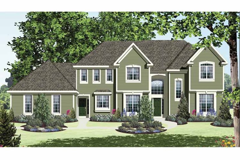 Architectural House Design - Exterior - Front Elevation 3 for Traditional House Plan #328-465 - 4 bed, 3.5 bath