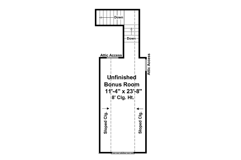 Architectural House Design - Floor Plan - Other Floor for Craftsman House Plan #21-425 - 3 bed, 2 bath