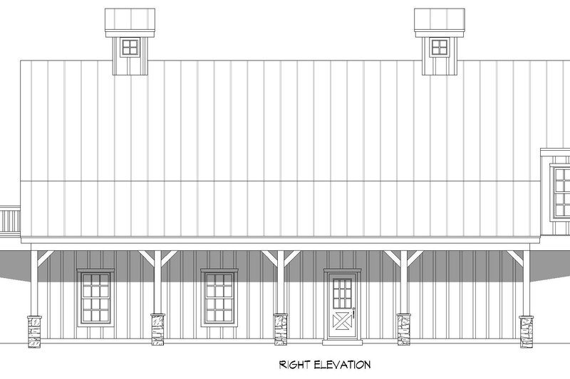 House Plan Design - Exterior - Other Elevation 1 for Country House Plan #932-766 - 3 bed, 3 bath