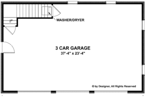 Floor Plan - Main Floor for Craftsman House Plan #56-673 - 1 bed, 1 bath