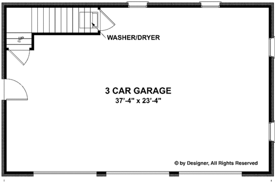 Floor Plan - Main Floor for Craftsman House Plan #56-673 - 1 bed, 1 bath