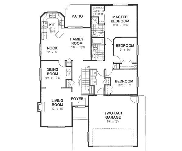 Architectural House Design - Mediterranean Floor Plan - Main Floor Plan #18-143