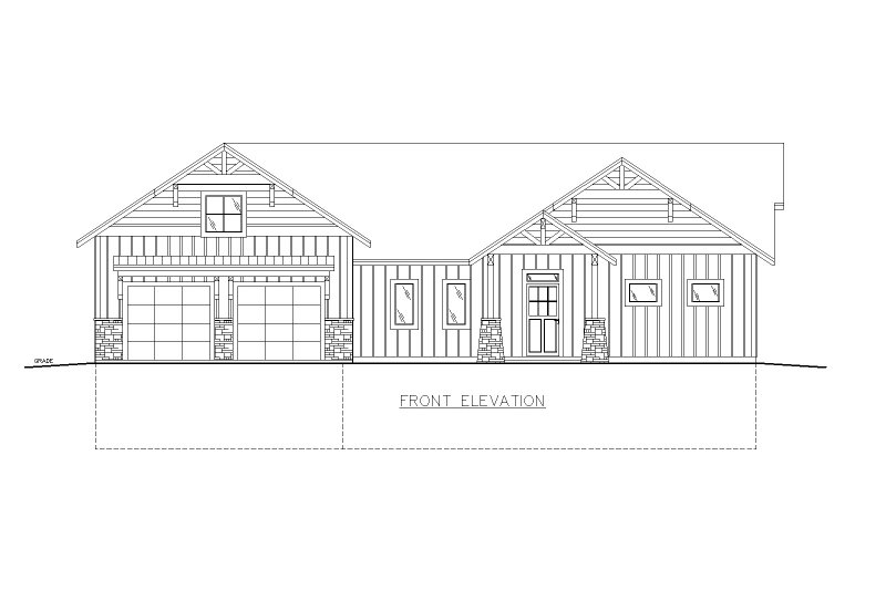 House Design - Exterior - Front Elevation 3 for Craftsman House Plan #117-1034 - 3 bed, 2.5 bath