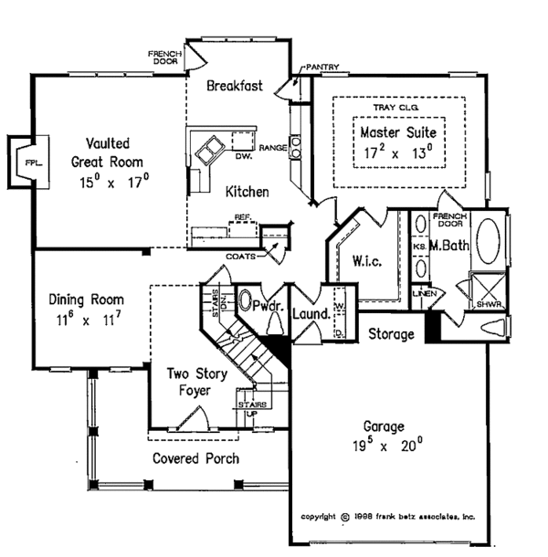 House Blueprint - Country Floor Plan - Main Floor Plan #927-385