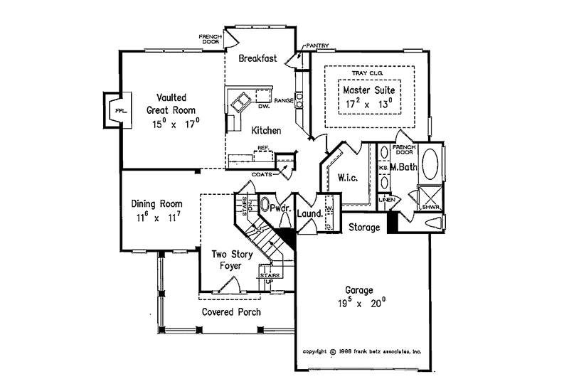 Home Plan - Floor Plan - Main Floor for Country House Plan #927-385 - 3 bed, 2.5 bath