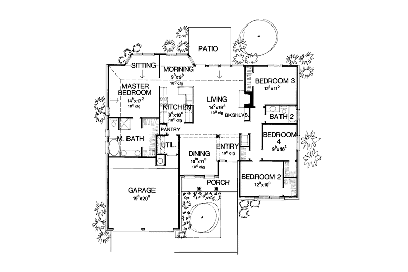 Home Plan - Floor Plan - Main Floor for European House Plan #472-436 - 4 bed, 2 bath