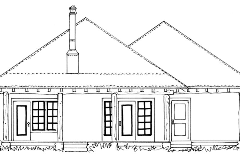 Home Plan - Exterior - Rear Elevation for Country House Plan #942-28 - 1 bed, 1 bath