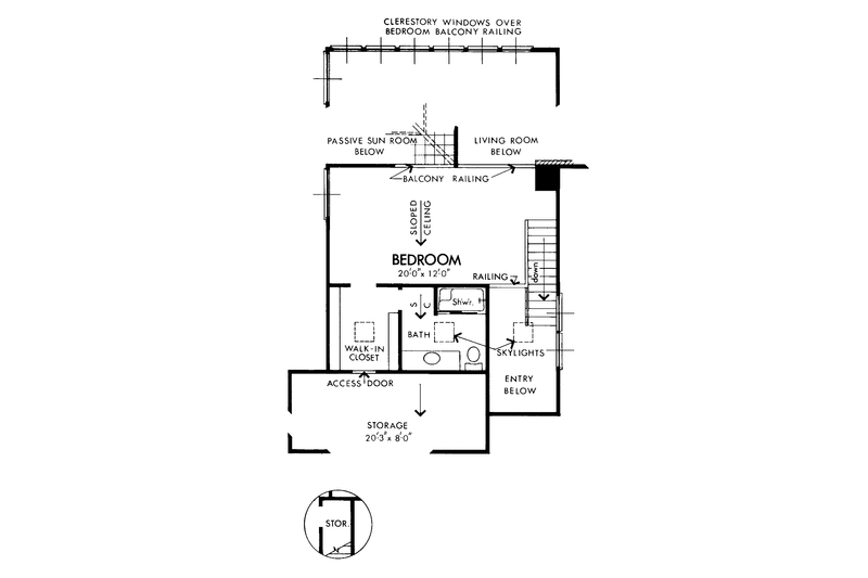 Dream House Plan - Floor Plan - Upper Floor for Prairie House Plan #320-1185 - 3 bed, 2 bath