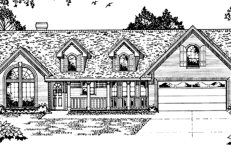 Dream House Plan - Country Exterior - Front Elevation Plan #42-705
