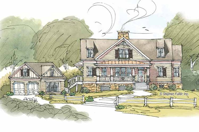 Home Plan - Exterior - Front Elevation 3 for Craftsman House Plan #429-382 - 3 bed, 3.5 bath