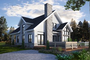 Cottage Exterior - Front Elevation Plan #23-2774