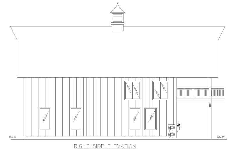 House Design - Exterior - Other Elevation 1 for Cabin House Plan #117-998 - 2 bed, 2.5 bath