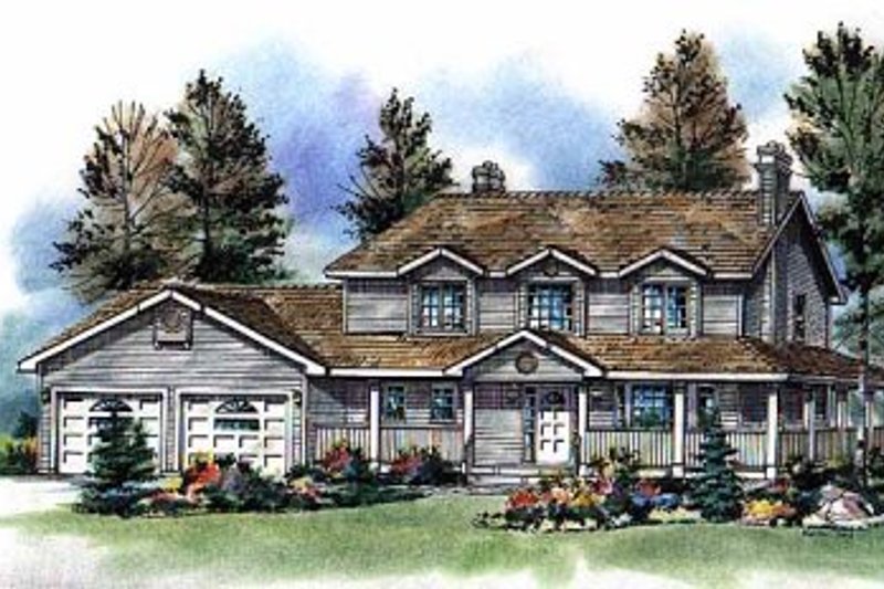 Architectural House Design - Country Exterior - Front Elevation Plan #18-261