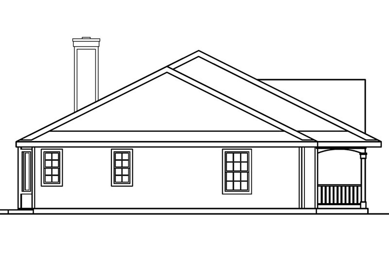 Home Plan - Exterior - Other Elevation 1 for Farmhouse House Plan #124-369 - 4 bed, 2 bath