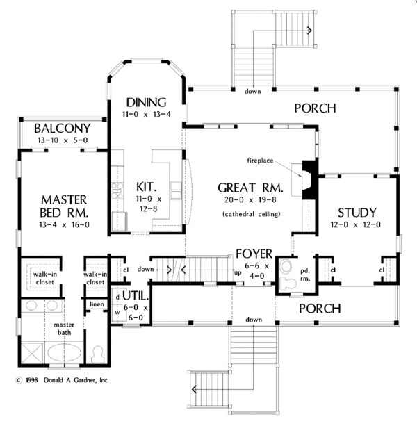 House Design - Craftsman Floor Plan - Main Floor Plan #929-411