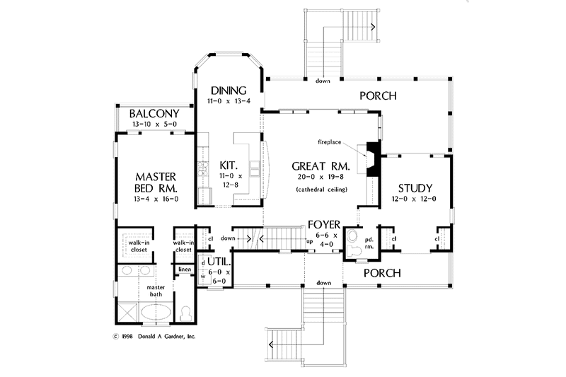 Home Plan - Floor Plan - Main Floor for Craftsman House Plan #929-411 - 3 bed, 2.5 bath