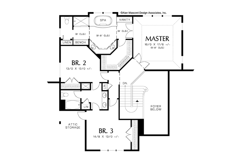 Dream House Plan - Floor Plan - Upper Floor for Craftsman House Plan #48-847 - 3 bed, 2.5 bath