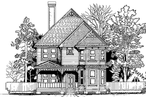 House Blueprint - Country Exterior - Front Elevation Plan #974-15