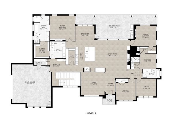 Dream House Plan - Modern Floor Plan - Main Floor Plan #1110-38