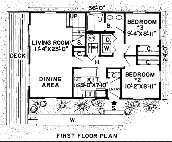Cottage Floor Plan - Main Floor Plan #312-208