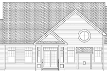 House Blueprint - Colonial Exterior - Rear Elevation Plan #328-409