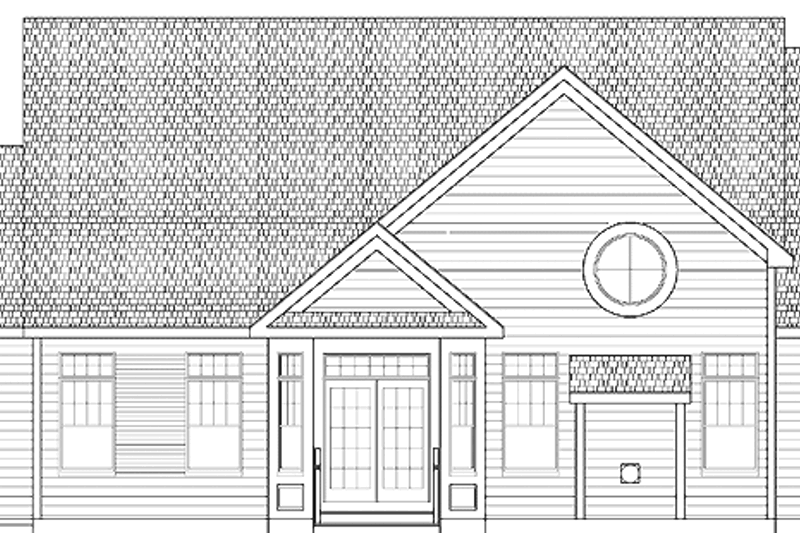 House Blueprint - Colonial Exterior - Rear Elevation Plan #328-409