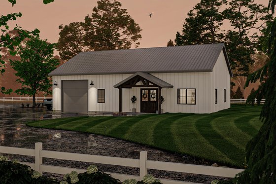 Exterior - Other Elevation 3 for Barndominium House Plan #455-259 - 2 bed, 1 bath