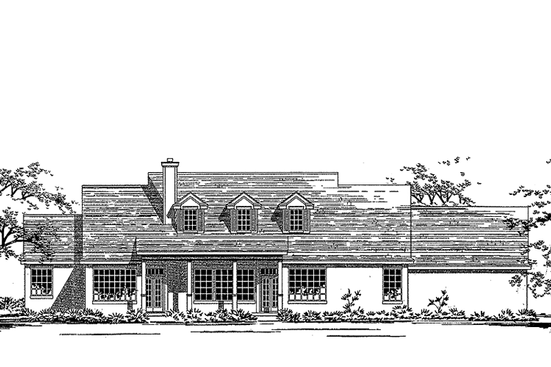 Home Plan - Exterior - Rear Elevation for Country House Plan #472-305 - 4 bed, 4 bath