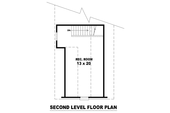 Floor Plan - Upper Floor for European House Plan #81-1447 - 3 bed, 2 bath