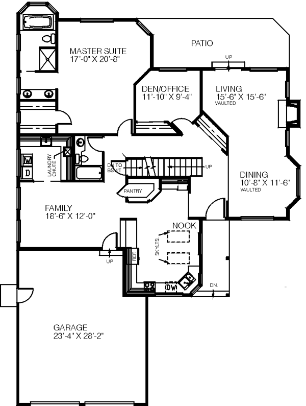 House Plan Design - Traditional Floor Plan - Main Floor Plan #60-183