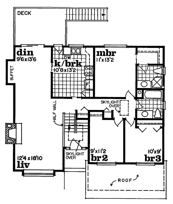 House Plan Design - Contemporary Floor Plan - Main Floor Plan #47-687